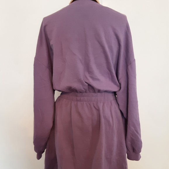 Purple Long Sleeve Dress - Picture 2 of 4